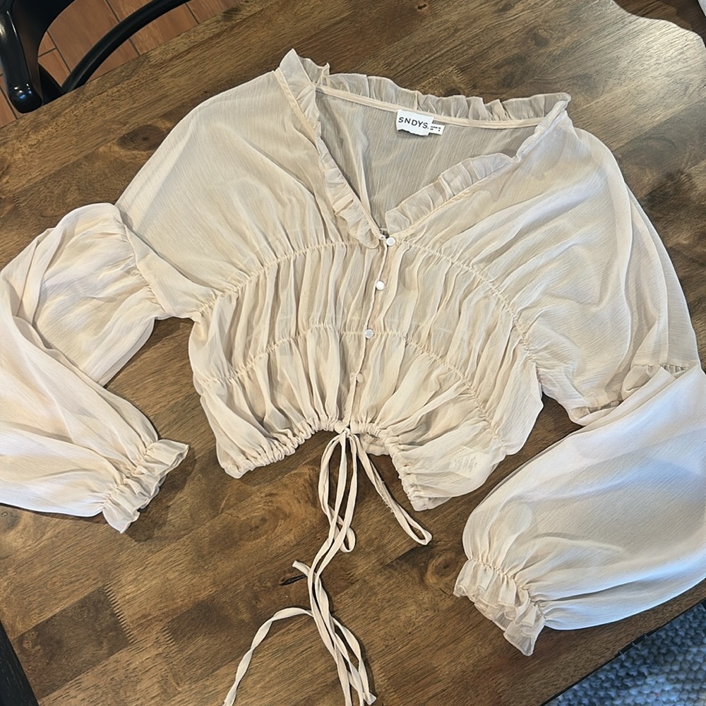 SNDYS Bali Top in Cream